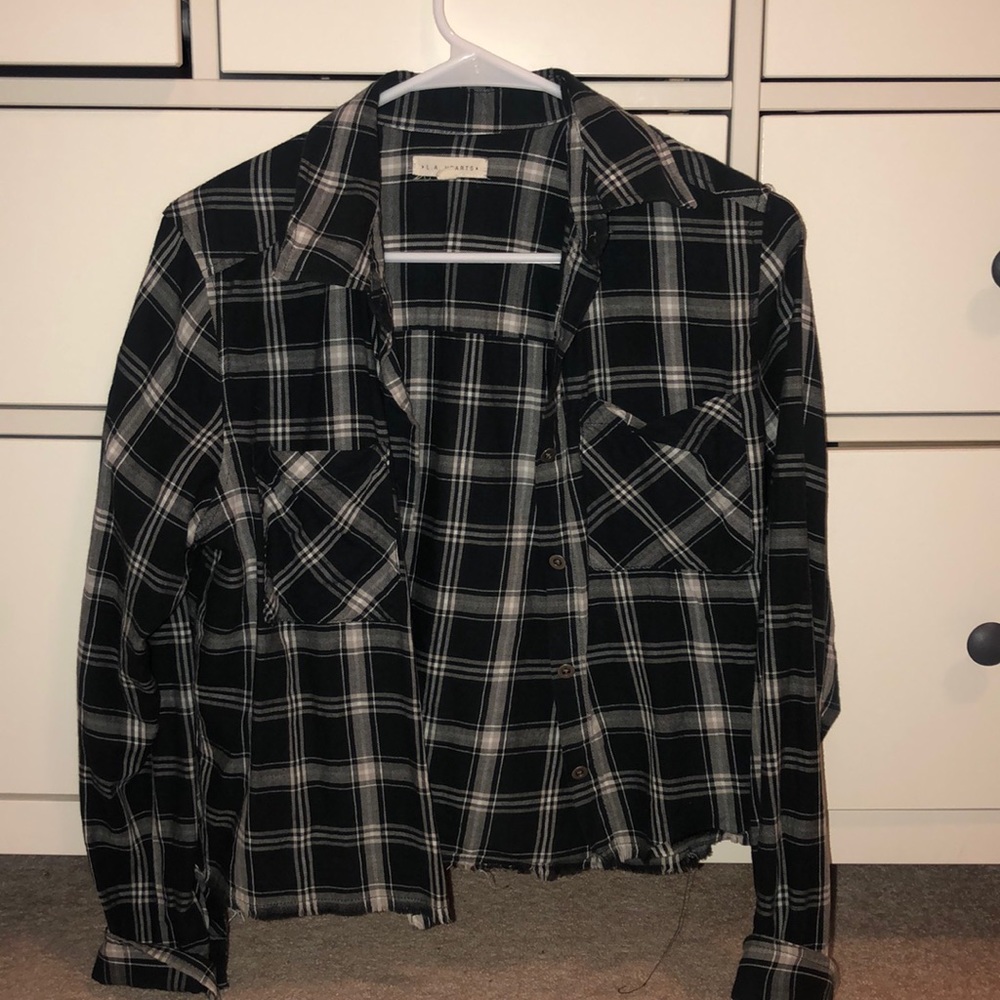 Pacsun cropped flannel